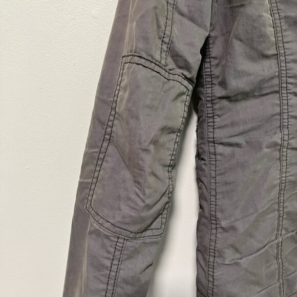 TNA Aritzia “Platoon” Military Jacket Gray Quilted Hooded Size S - Picture 15 of 16